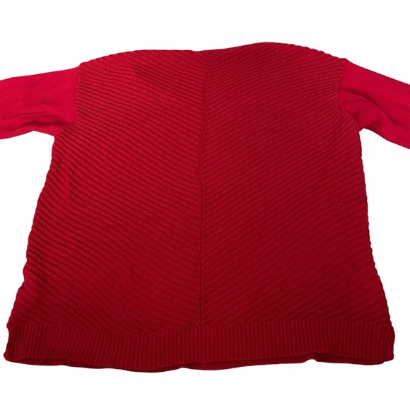 Chaps Women's Red Knit Long Sleeve V-Neck Sweater Size L‎ - Picture 8 of 15